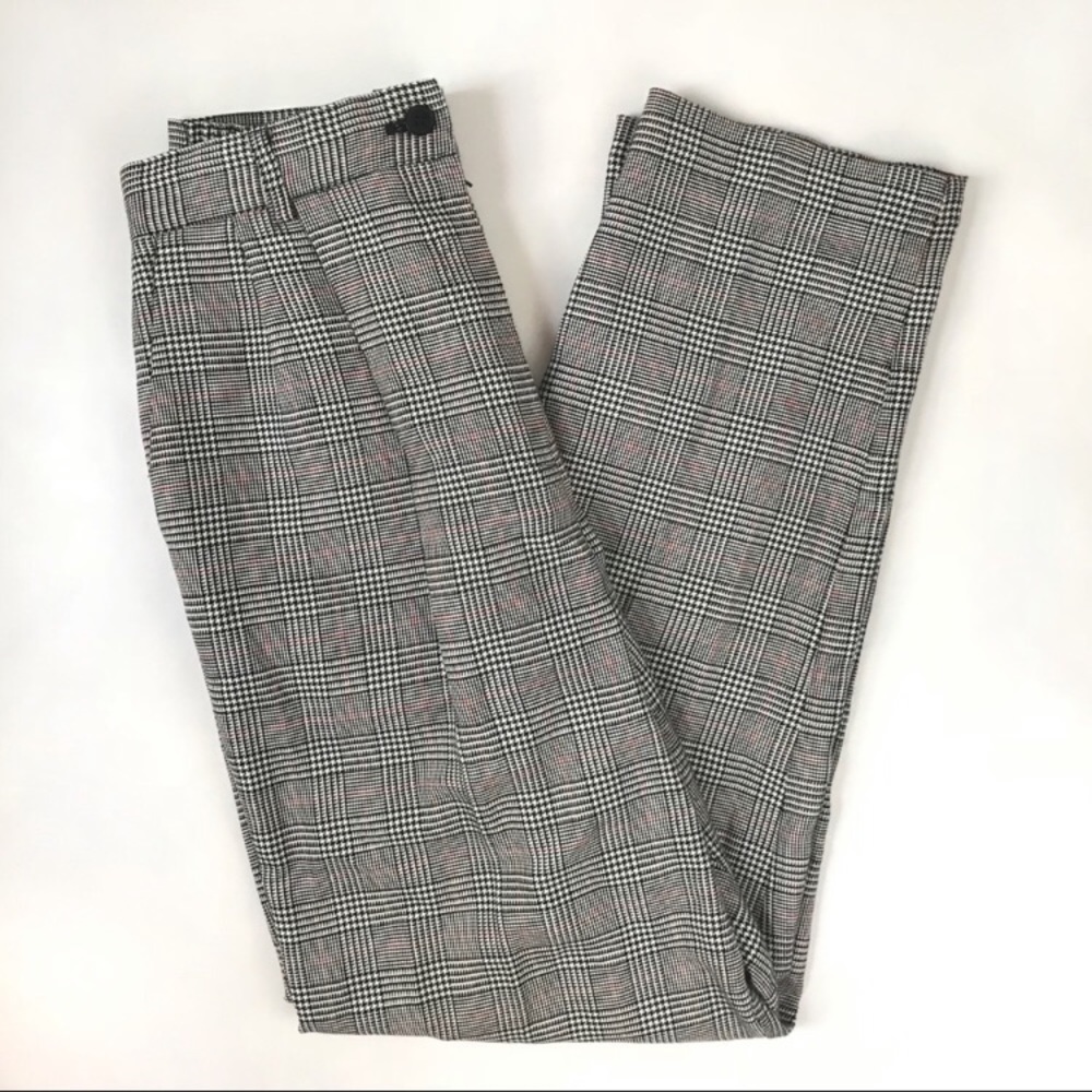90s High Waisted Plaid Trousers